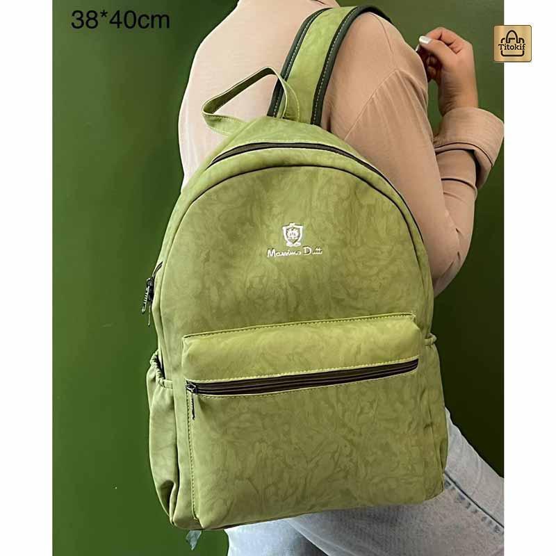 کوله پشتی دخترانه طرح آبرنگ و ابر و باد کد 5003