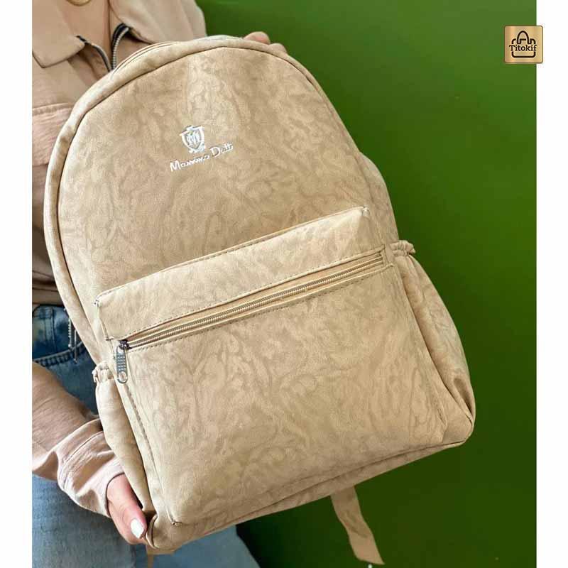 کوله پشتی دخترانه طرح آبرنگ و ابر و باد کد 5003