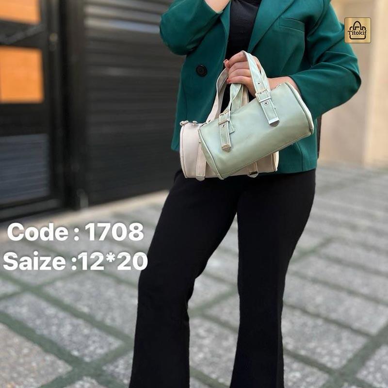 کیف دستی نانسی طرح استوانه ای کد 1708
