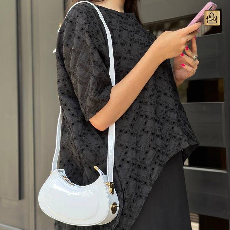 کیف دوشی دخترانه ورنی کد 0275