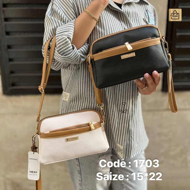 کیف دوشی دستی شرانگ دو حالته  کد 1703