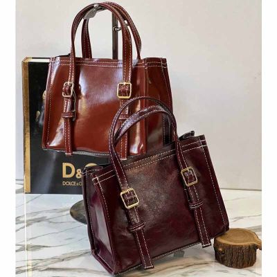 کیف دوشی دستی دوحالته چرم دخترانه کد b126